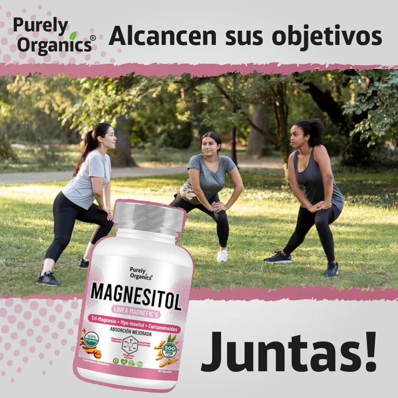 Magnesitol. Magnesio + Inositol 90 Cápsulas Sin sabor. Purely Organics.