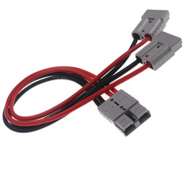 ZOOKOTO 10 AWG 50A DC 600V Anderson Plug Connector Cable Battery Quick Connector 1 to 2 Plug Jumper Cable Connector