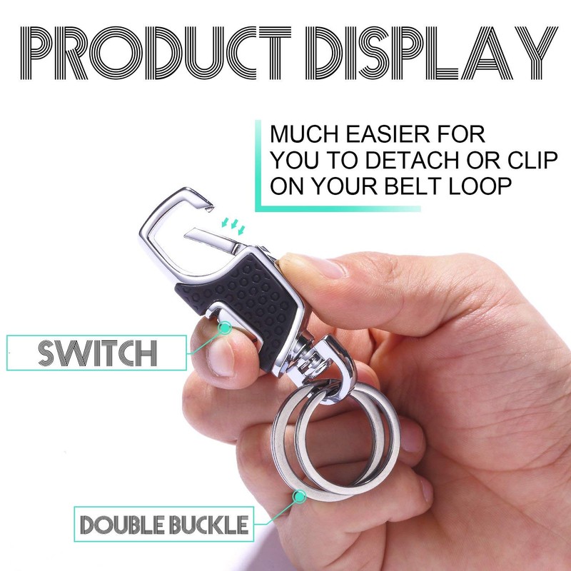 AIXUAN Keyring: Stylish Metal Key Holder, Easy Attachment and Loss