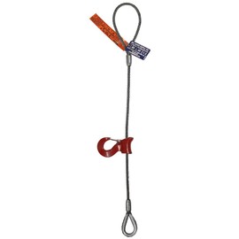 Single Leg Wire Rope Sling | 3.9 Ton Vertical Rated Capacity | Flemish Eye Loop to Heavy-Duty Thimble with Sliding Choker | 5/8" Dia. | 22' Length | EIPS 6x25 IWRC | Hanes Supply (HSI) Heavy Duty