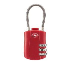 TSA Approved Cable Luggage Locks for Laptop Backpack, Suitcase Re-settable Combination, Red