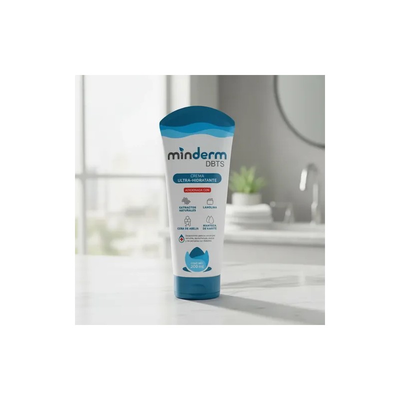Minderm Dbts Crema 200ml Neutra Ultra Hidratante Cera Abeja