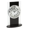 ukgiftstoreonline Glass and black modern mantle clock