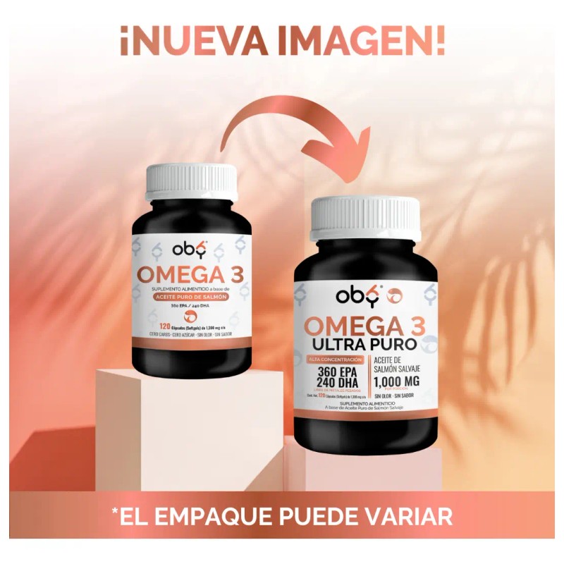 Omega Salmón 120 Cápsulas Alto Epa Dha Salmon Oil Oby