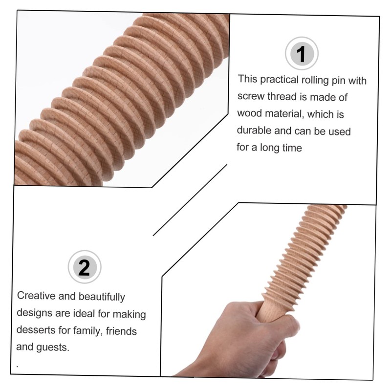 Mobestech Handmade Wooden Spaghetti Roller Kitchen Cooking Roller for Homemade