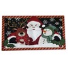 St. Nicholas Square Three Friends Christmas Rug Snowman, Santa Claus,