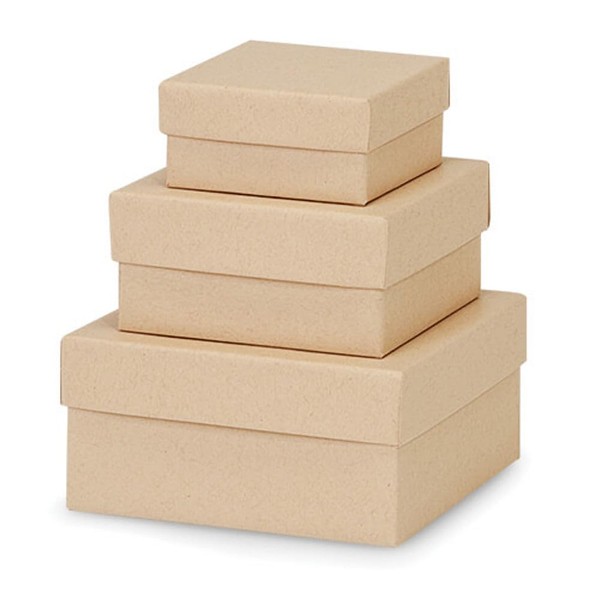 NW Small Natural Kraft Nested Boxes - 3 Piece Set