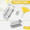 4 Sets Sliding Window Security Locks with Key-Childproof Window Stoppers