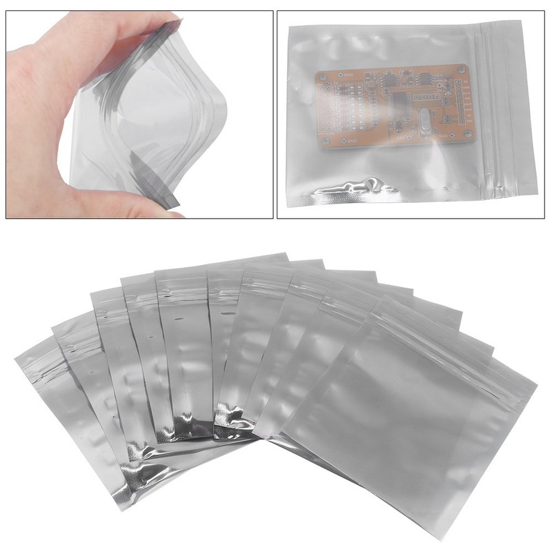 100pcs Anti-Static Resealable Bags for SSD Hard Drives Electronic Device