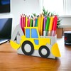 KAJAWIS Desk Organiser, Excavator, 3D Pencil Holder, Car Pencil Case,