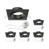 ledscom.de RIR Ceiling Mounting Frame Black Matt Square Pivoting (LED/Halogen/GU10/MR16/PAR16/50
