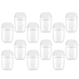 Beaupretty 12 Piezas Botellas Recargables de Plástico de 30ml para Gel y Jabón Líquido con Tapa Abatible, Portátiles E Higiénicas para Cuidado Persona