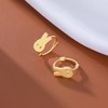 Reffeer Solid 925 Sterling Silver Easter Rabbit Earrings Hoops for
