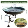Vantulla Deck Mounted Bird Bath,Dual Purpose Hummingbird Bath and Bird