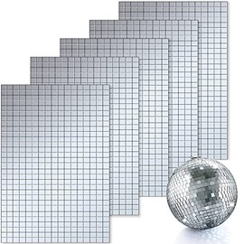 3600 Pieces Mirror Mosaic Tiles Self Adhesive Disco Mirror Tiles Disco Ball Stickers Square Glass DIY Tiles for Craft Decorate, DIY Hat, Art Collage, Indoor Outdoor Decoration