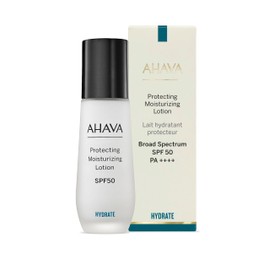 AHAVA Protecting Moisturizing Lotion SPF 50 - Discover your daily skin-defense solution with this Broad-Spectrum protecting moisturizing & hydrating lotion, Boosts freshness & glow, 1.7 Fl.Oz