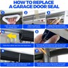 Holikme 16FT Garage Door Bottom Seal, Pre-drilled Track, Black Rubber