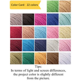 GOHOF Macrame Cord 3 mm x 200 m Premium Cotton Macrame Rope, 4 Strands Twisted Soft Cotton Cord, One of the Most Perfect Materials for Macrame Art, Cotton Cord without Chemicals (Denim)