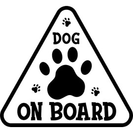 Dog On Board Pawprint Animal Pet Travel Vinyl Decal Sticker for Car/Window/Wall (Yellow Gloss)