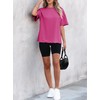 EVALESS Tops for Women Trendy Short Sleeve Round Neck Oversized