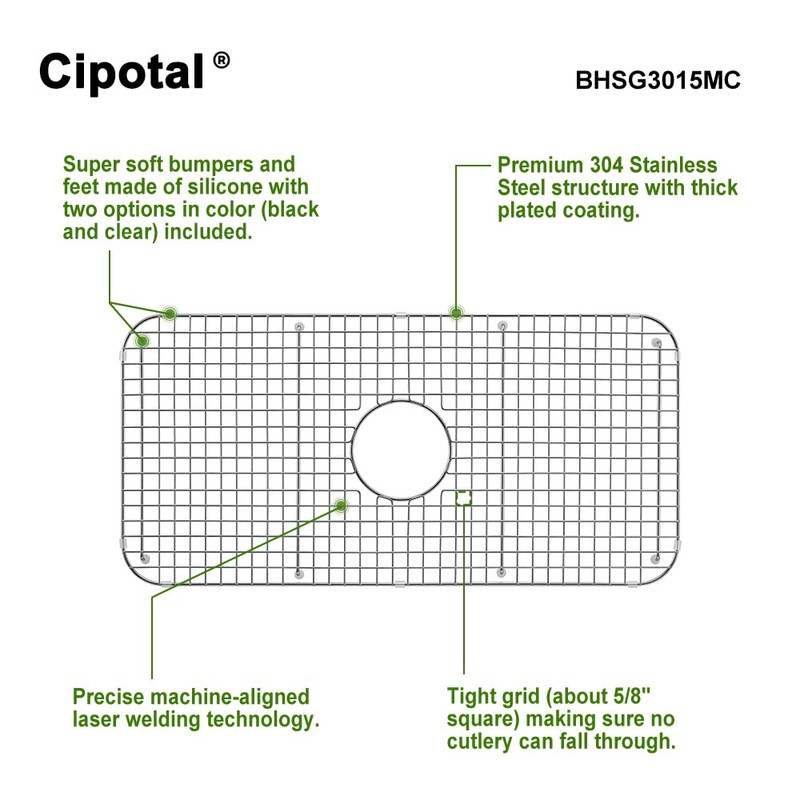 CIPOTAL 29.2 in. x 14.2 in. Centre Drain Kitchen Sink