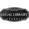Victorian Plus Legal Library Wall or Door Sign - Leather