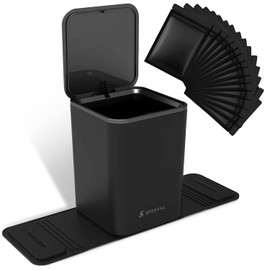 Car Trash Can with Lid, No Installation Required, Touch Type, Trash Bag Included, Large Capacity, Compact, Waterproof