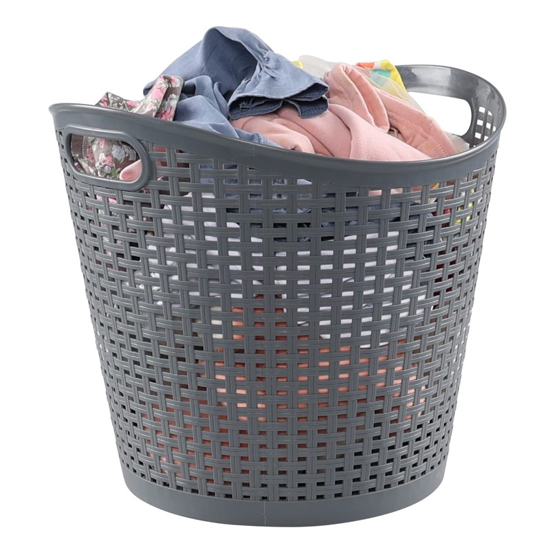 Gainhope 6 Pack 30 L Plastic Large Storage Basket, Laundry