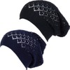 BYOS Airy Cutout Cable ligero para mujer, Diamond Pattern-2 Pack-navy