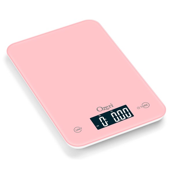 Ozeri Touch Professional - Báscula digital de cocina, (edición de 12 libras), rosa de cristal