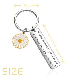 OWHOMS Goodbye Gift For Coworkers Jewelry Retirement Gift For Colleague Friend Keychain Work Bestie Gifts For Women Company Anniversary Jewelry For Workmate Keychain Office Christmas Jewelry