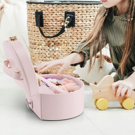 Vlando - Joyero musical para niñas, caja de música para niños pequeños con bailarina para decoración de fiesta y recámara, regalo para niña, color rosa claro