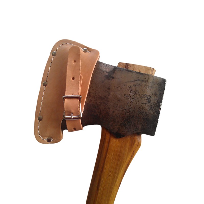 Beaver Tooth Leather Sheath 5-1/2" Single Bit Blade Fits Kelly