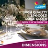 3pk Gold Round Table Cloth Disposable | 140cm Party Round