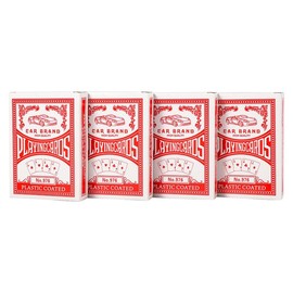 Playing Cards, 4 Pack, Decks of Cards Bulk, Poker Size, Standard Index, for Blackjack, Euchre, Canasta Card Game, 2 Blue and 2 Red, Casino Grade Poker Cards:_blue playing cards *4pcs