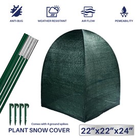 COARBOR Plant Cover 22" x 22" x 24" Shrub Cover Dark Green Fabric Garden Flower Crops Rye Protective for Insect Sun Shade Snow Frost