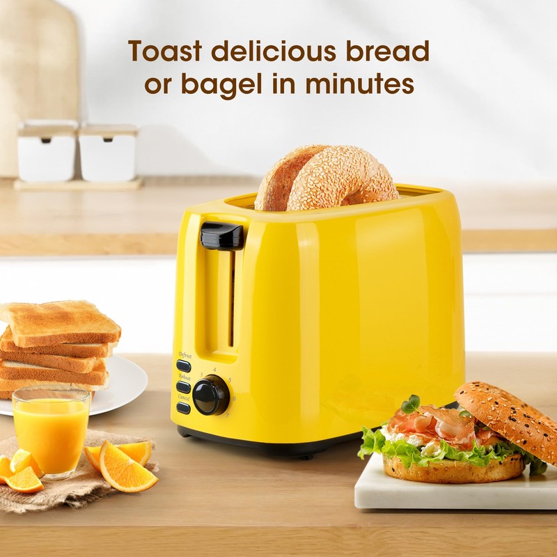 iSiLER 2 Slice Toaster, 1.3 Inches Wide Slot Bagel Toaster