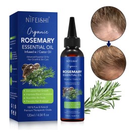 Aceite Romero Orgánico Crecimiento Capilar, Anticaída 120ml