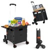 Foldable Utility Cart Collapsible Portable Crate Rolling Carts with Stair