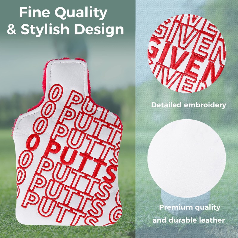 Studio Crafted 0 Putts Given Golf Putter Cover Square Mallet