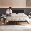 tooluck Modern Queen Bed Frame with Headboard All Metal Slats