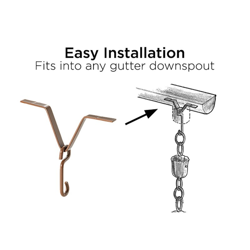 Good Directions 467P Gutter Clip for Rain Chain , Brown
