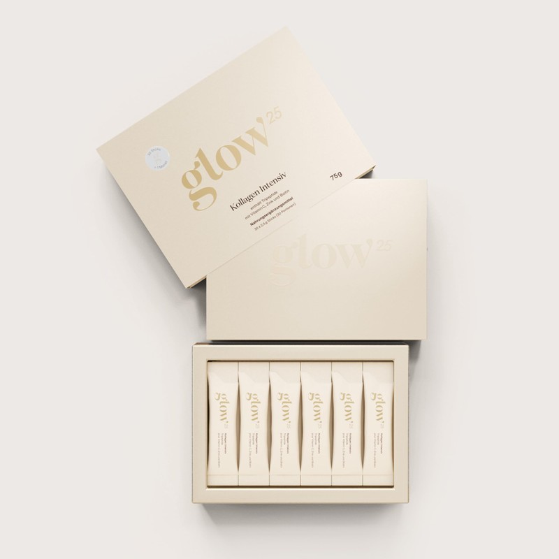 Glow25® Collagen Intensive [30 Sticks] - with Tripeptides, Vitamin C,