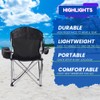 EZONE Set of 4 Camping Chairs with Built-in Ice Cooler,