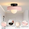 GloMuse Flush Mount Ceiling Light Bedroom Glass Light Modern Pink