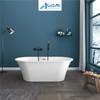Aolemi Matte Black Wall Mount Bathtub Faucet with Handheld Shower
