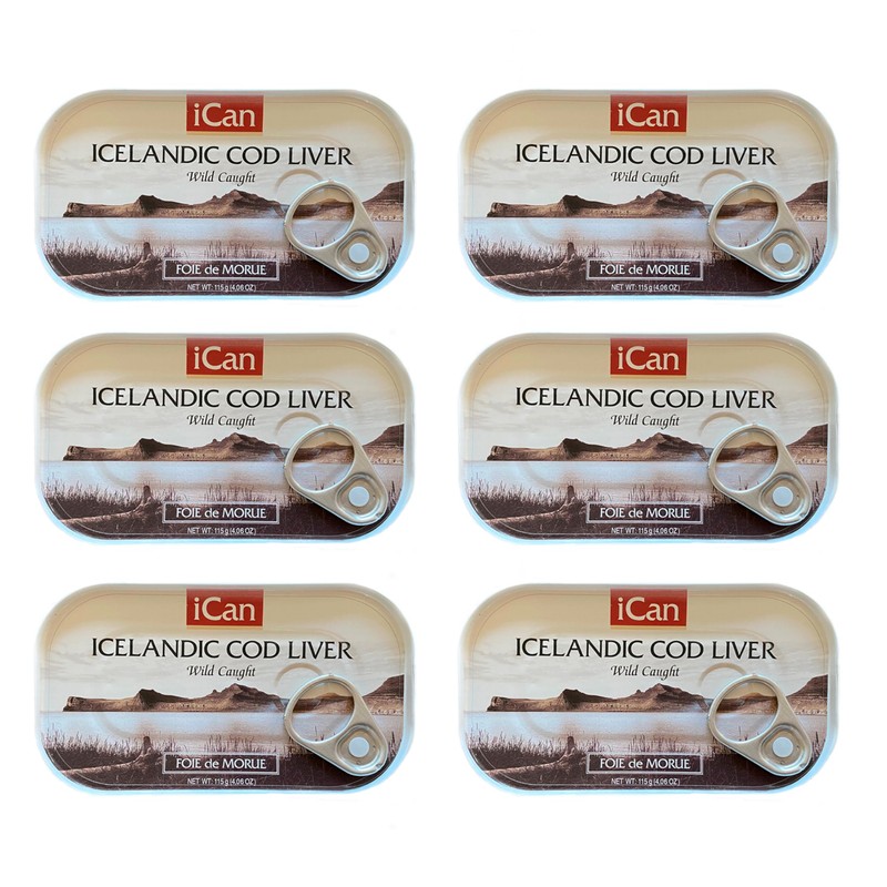 Wild Cod Liver Canned From Iceland 4.06 oz pack of