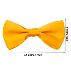 FACATH Kids Braces Bowtie Sets for Christmas Party Costume Dress, Y-Shape Adjustable Suspenders With Bow Ties Gift Idea For Boys And Girls (Yellow)