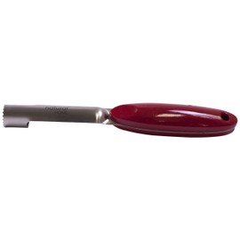 Natural Home Stainless Steel and Molded Bamboo Apple Corer, Cherry Red