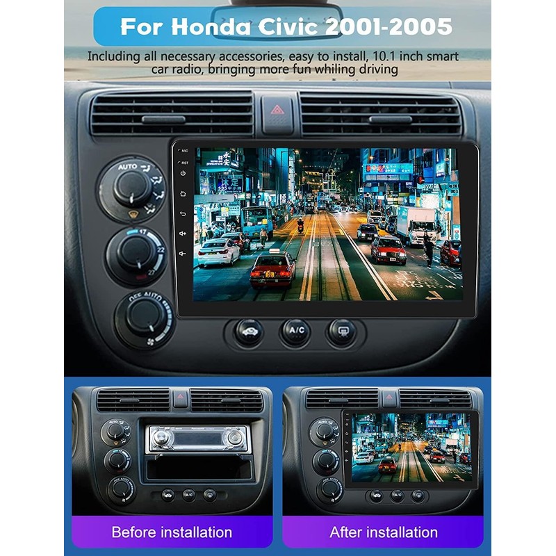 Alikali 9inch Car Stereo Radio for Honda Civic 2000 2001